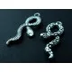 Silber Schlange Anhänger ca. 35x12mm Schmuckanhänger - Schmuckzubehör - Leisure-Beads DIY