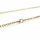 1x bronzefarben Halskette 76cm 4x3mm Gliederkette mit Karabinerhaken - Schmuckzubehör Schmuckkette