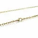 1x bronzefarben Halskette 76cm 4x3mm Gliederkette mit Karabinerhaken - Schmuckzubehör Schmuckkette - Leisure-Beads DIY
