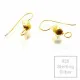 2x vergoldete 925er Ohrhaken 26x10x8mm Sterling Silber - Schmuckzubehör aus 925 Silber - Leisure-Beads DIY