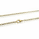 1x bronzefarben Halskette 51cm 3,2mm Gliederkette mit Karabinerhaken - Schmuckzubehör Schmuckkette