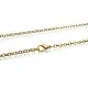 1x bronzefarben Halskette 51cm 3,2mm Gliederkette mit Karabinerhaken - Schmuckzubehör Schmuckkette - Leisure-Beads DIY