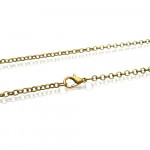 1x bronzefarben Halskette 51cm 3,2mm Gliederkette mit Karabinerhaken - Schmuckzubehör