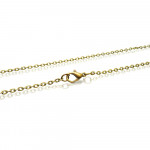 1x bronzefarben Halskette 40,5cm 3,2mm Gliederkette mit Karabinerhaken - Schmuckzubehör