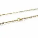 1x bronzefarben Halskette 51cm 4x3mm Gliederkette mit Karabinerhaken - Schmuckzubehör Schmuckkette - Leisure-Beads DIY