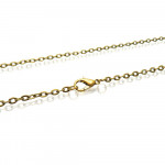 1x bronzefarben Halskette 51cm 4x3mm Gliederkette mit Karabinerhaken - Schmuckzubehör