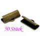 50x bronzefarbene Bandklemme 16mm bronzefarbene Bandverbinder - Schmuckzubehör