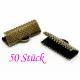 50x bronzefarbene Bandklemme 16mm bronzefarbene Bandverbinder - Schmuckzubehör - Leisure-Beads DIY