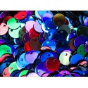10g bunter Pailletten Mix 8mm runde flache Pailletten - Bastelbedarf