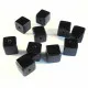 10x Schwarze Kristallglas Würfel Perlen 8 x 8 mm - Leisure-Beads DIY