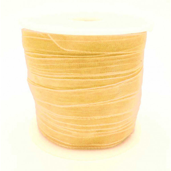 45m gelbgold Organzaband Breite 6mm - Schmuckzubehör - Leisure-Beads DIY
