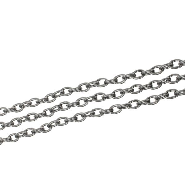 1m gunmetal Gliederkette 3,7x5,5x1mm - gunmetal Schmuckzubehör - Leisure-Beads DIY