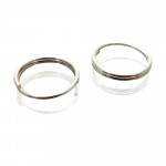 25x Edelstahl Spaltring 8mm Doppelring silberfarben - Schmuckzubehör