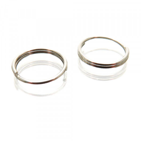 25x Edelstahl Spaltring 8mm Doppelring silberfarben - Schmuckzubehör - Leisure-Beads DIY