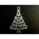 Rückseite großer Weihnachtsbaum Anhänger ca. 52x36mm X-Mas silberfarbener Schmuckanhänger - Leisure-Beads DIY