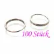100x Edelstahl Spaltring 8mm Doppelring silberfarben - Schmuckzubehör - Leisure-Beads DIY