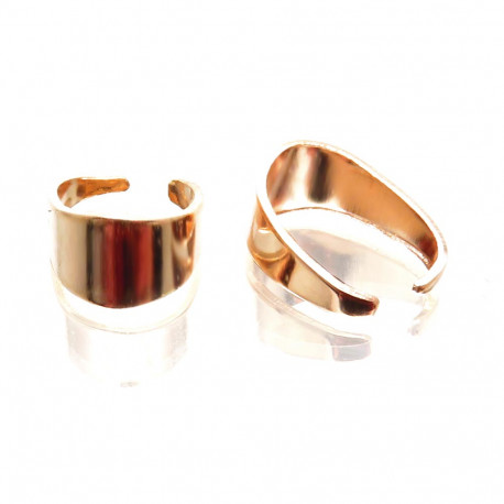 Leisure-Beads - 5x rosegoldfarben Collierschlaufe 12x9x5mm Anhängerhaken - Schmuckzubehör