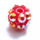1x rote AB Shamballa 10mm Strassperle - Schmuckzubehör Shamballa - Leisure-Beads DIY