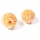 1x orange Shamballa 16x18mm Strassperle AB-Effekt - Schmuckzubehör Shamballa