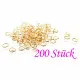 200x Edelstahl Biegering 5mm x 0,7mm goldfarben rund Binderinge - Schmuckzubehör - Leisure-Beads DIY