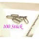 100x Edelstahl Biegering 10x3,5x2mm Stärke 1,8mm ovaler silber Biegering - Schmuckzubehör Biegering - Leisure-Beads DIY