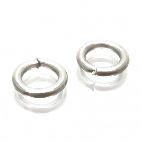 Leisure-Beads - 25x Edelstahl Biegering 7mm x 1,2mm silberfarben in Box - Schmuckzubehör Biegering