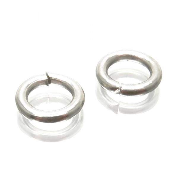 25x Edelstahl Biegering 7mm x 1,2mm silberfarben in Box - Schmuckzubehör Biegering - Leisure-Beads DIY