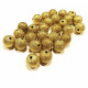 5x Stardust 10mm angerauhte Metallperlen goldfarben Kugel Spacer - Schmuckzubehör Metallperlen