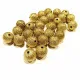 5x Stardust 10mm angerauhte Metallperlen goldfarben Kugel Spacer - Schmuckzubehör Metallperlen - Leisure-Beads DIY