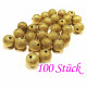 100x Stardust 10mm angerauhte Metallperlen antikgoldfarben Kugel Spacer - Schmuckzubehör Metallperlen