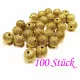 100x Stardust 10mm angerauhte Metallperlen antikgoldfarben Kugel Spacer - Schmuckzubehör Metallperlen - Leisure-Beads DIY