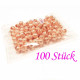 100x rosegoldfarben Stardust 4mm angerauhte Metallperle - Schmuckzubehör Metallperlen