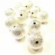 1x große angerauhte Metallperlen 12mm hellsilberfarben platinfarben Kugel Spacer - Schmuckzubehör Metallperlen - Leisure-Beads DIY