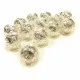 5x filigrane Metallperlen 12mm platinfarben Kugel Spacer - Schmuckzubehör - Leisure-Beads DIY