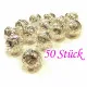 50x filigrane Metallperlen 12mm silberfarben Kugel Spacer - Schmuckzubehör - Leisure-Beads DIY