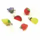 6x bunte Obst Schmuckanhänger aus Resin Fruchtmix Schmuck Anhänger - Schmuckzubehör - Leisure-Beads DIY