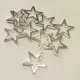 2x hellsilberfarben Stern Anhänger 17x17mm Schmuckanhänger - Schmuckzubehör - Leisure-Beads DIY