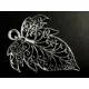 Filigraner Blatt Anhänger ca. 56x72mm silberfarben Schmuckanhänger - Schmuckzubehör - Leisure-Beads DIY