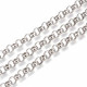 Edelstahl Jasseronkette 7x3mm silberfarbene Schmuckkette Gliederkette - Edelstahl Schmuckzubehör