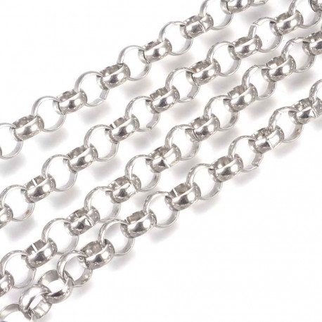 Leisure-Beads - 1m Edelstahl Jasseronkette 10x4mm silberfarbene Schmuckkette Gliederkette - Schmuckzubehör