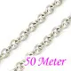 Edelstahl 316 Kette 2x1,5x0,4mm silberfarbene Schmuckkette Gliederkette - Edelstahl Schmuckzubehör - Leisure-Beads DIY
