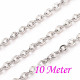 10m Edelstahl 304 Kette 2x1,5x0,4mm silberfarbene Schmuckkette Gliederkette - Edelstahl Schmuckzubehör