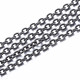 Schwarze Edelstahl Gliederkette 3x2,4mm - Schmuckzubehör Edelstahl