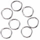 50x Edelstahl Biegering 5mm x 0,6mm runder silberfarben Bindering - Schmuckzubehör