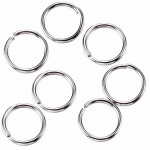 50x Edelstahl Biegering 5mm x 0,6mm runder silberfarben Bindering - Schmuckzubehör