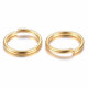 Edelstahl Biegering 5mm x 0,6mm goldfarben rund Binderinge - Schmuckzubehör