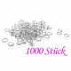 1000x Edelstahl Biegering 4mm x 0,6mm silberfarben Bindering - Schmuckzubehör - Leisure-Beads DIY