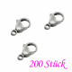 200x Edelstahl 316 Karabinerhaken 10mm glatter silberfarben Schmuckverschluss - Edelstahl Schmuckzubehör