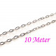 10m Edelstahl Kette 4,5x2,5mm silberfarbene Schmuckkette ovale Gliederkette - Edelstahl Schmuckzubehör