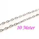 10m Edelstahl Kette 4,5x2,5mm silberfarbene Schmuckkette ovale Gliederkette - Edelstahl Schmuckzubehör - Leisure-Beads DIY